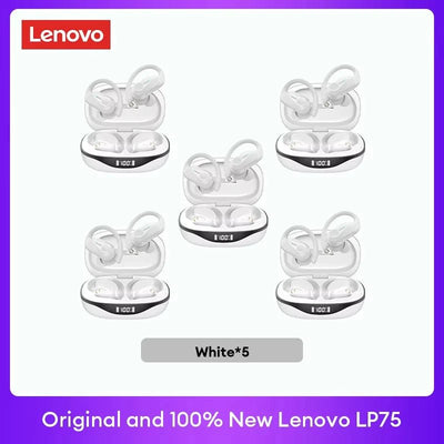 🎧 Lenovo LP75 Wireless Bluetooth Earphones – Deep Bass, Waterproof, Long Battery Life