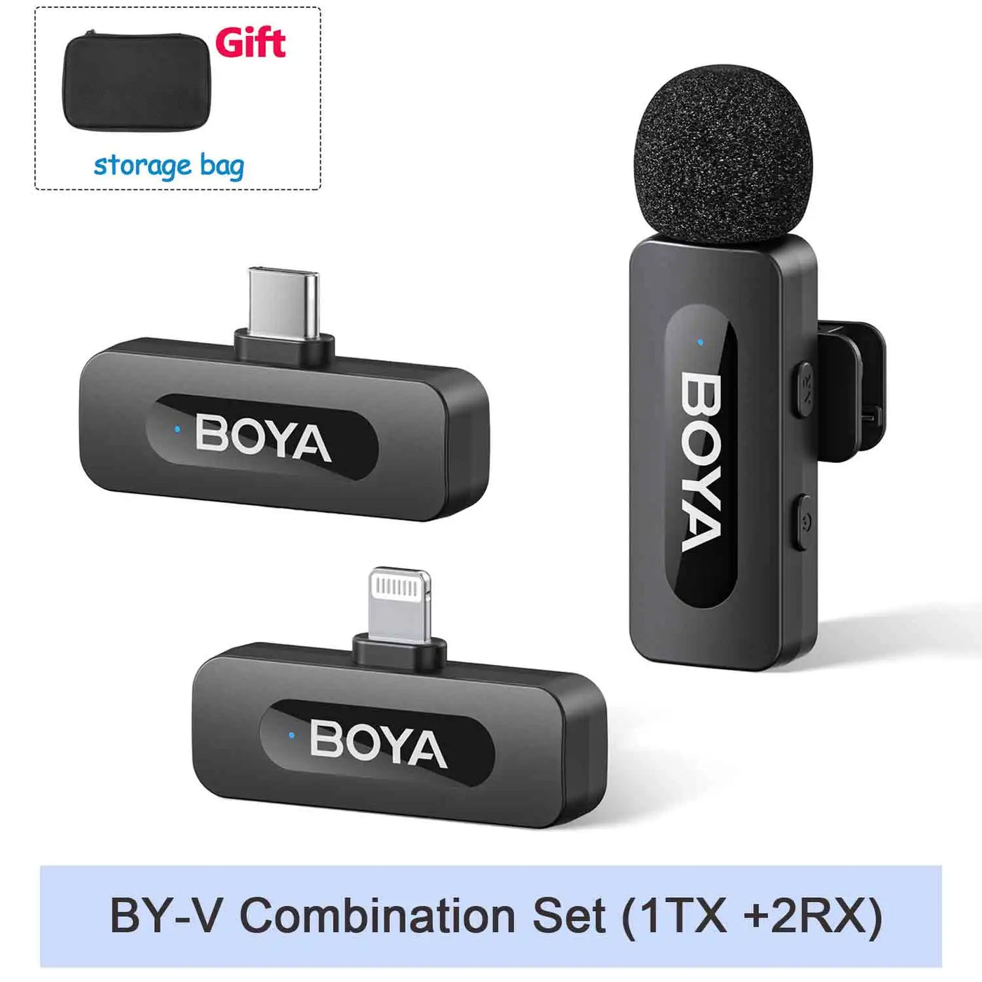 BOYA BY-V2 Wireless Lavalier Microphone – iPhone, Android, Vlog & Recording