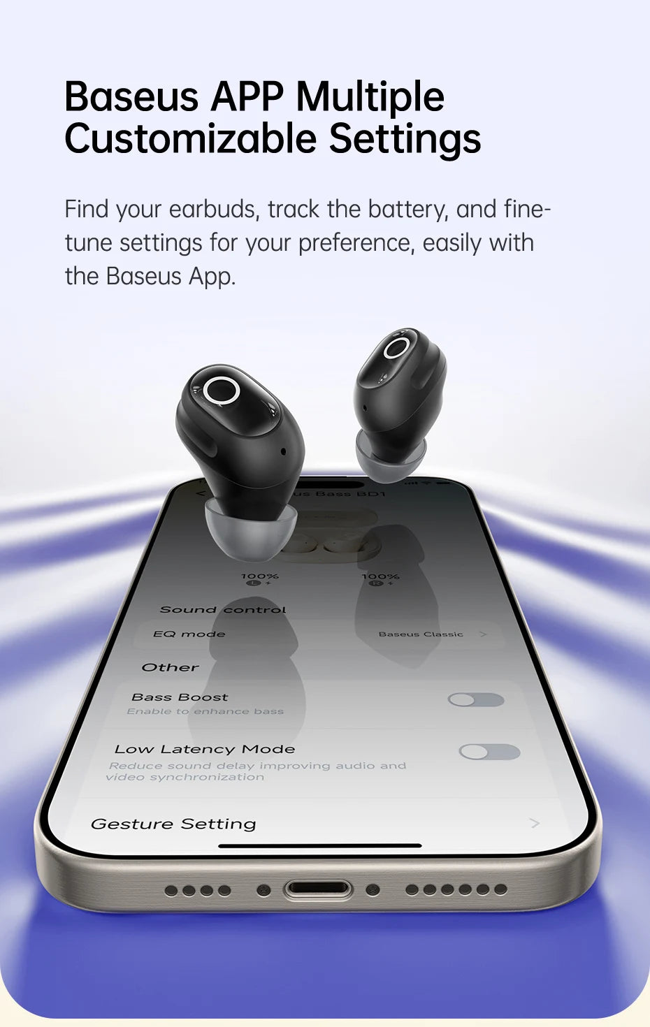 Baseus True Wireless Earbuds – 35H Battery, Waterproof, Noise Cancelling, Type-C