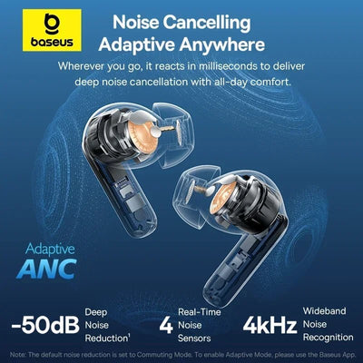 Baseus EP10 Pro – TWS Earbuds with Active Noise Cancellation & 55 Hours Battery