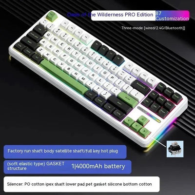 AULA F87Pro Mechanical Keyboard – Hot - Swappable Switches, RGB Backlight, Wireless 2.4GHz - TheElecnest