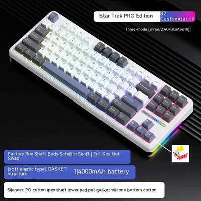 AULA F87Pro Mechanical Keyboard – Hot - Swappable Switches, RGB Backlight, Wireless 2.4GHz - TheElecnest