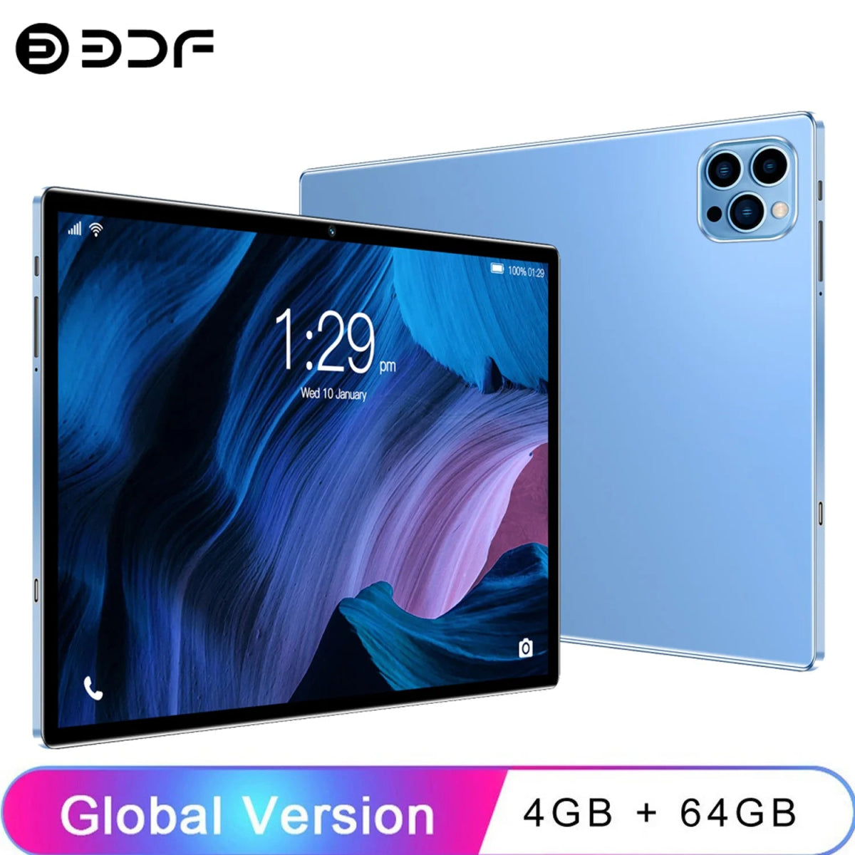 BDF 10.1" Android 13 Tablet – Octa - Core, 4GB RAM, 64GB Storage, Dual Cameras, 3G SIM, WiFi - TheElecnest