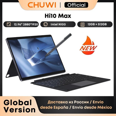 CHUWI Hi10Max 12.96" Tablet – Windows 11, Intel Celeron, 8GB RAM, 512GB SSD, Optional Keyboard & Pen - TheElecnest