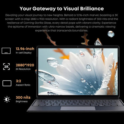 CHUWI Hi10Max 12.96" Tablet – Windows 11, Intel Celeron, 8GB RAM, 512GB SSD, Optional Keyboard & Pen - TheElecnest