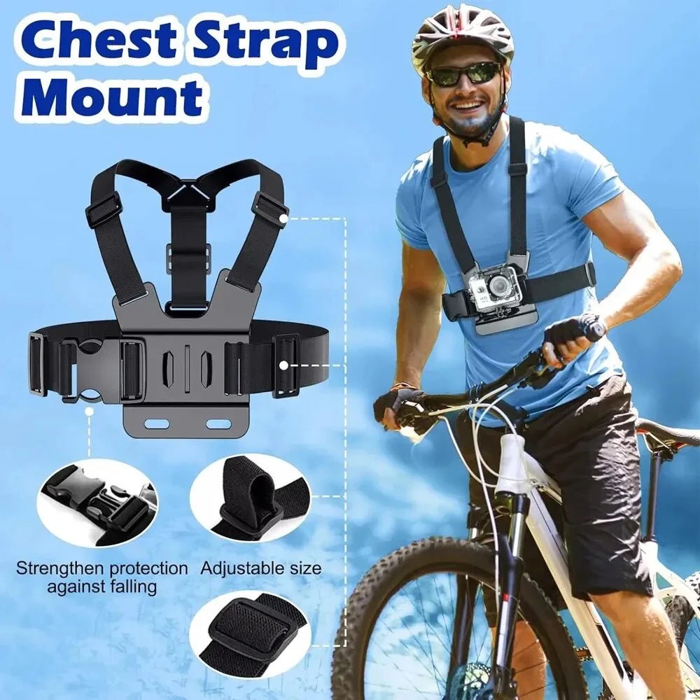 EXSKOF Action Camera Kit – Perfect for POV & Hands - Free Recording - TheElecnest
