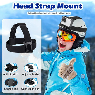 EXSKOF Action Camera Kit – Perfect for POV & Hands - Free Recording - TheElecnest