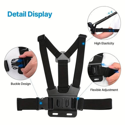 EXSKOF Action Camera Kit – Perfect for POV & Hands - Free Recording - TheElecnest