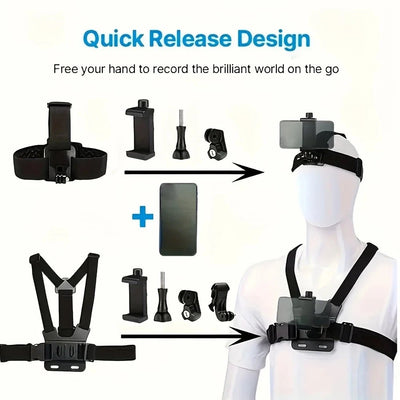 EXSKOF Action Camera Kit – Perfect for POV & Hands - Free Recording - TheElecnest