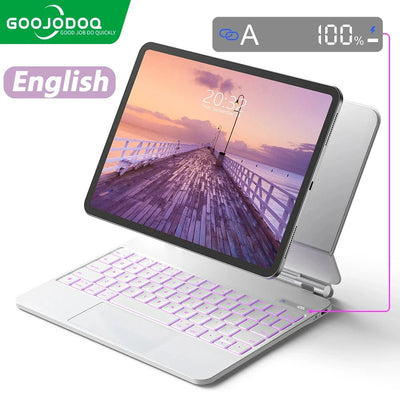GOOJODOQ Magic Keyboard for iPad – Wireless Metal Case with Touchpad (11"/12.9") - TheElecnest