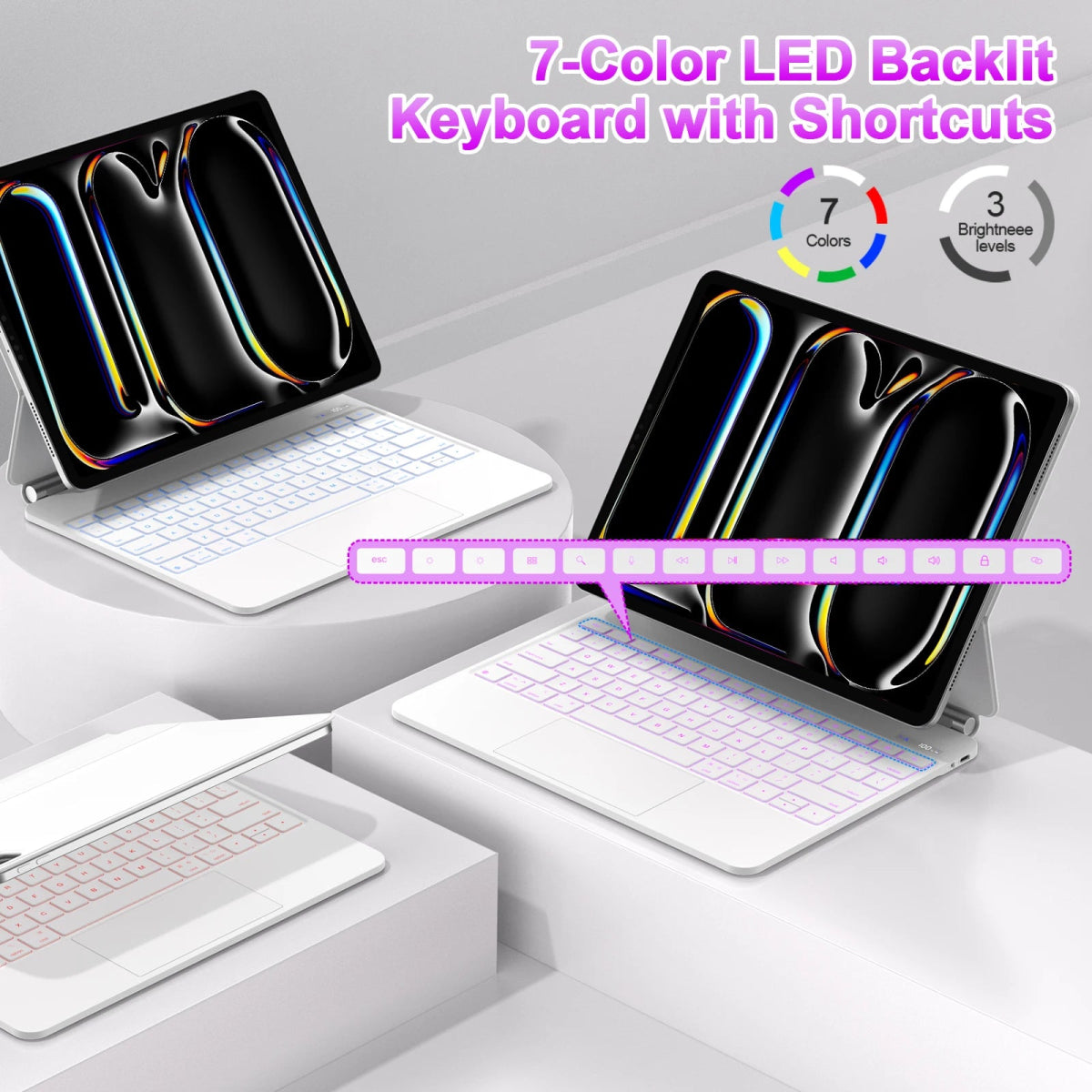 GOOJODOQ Magic Keyboard for iPad – Wireless Metal Case with Touchpad (11"/12.9") - TheElecnest