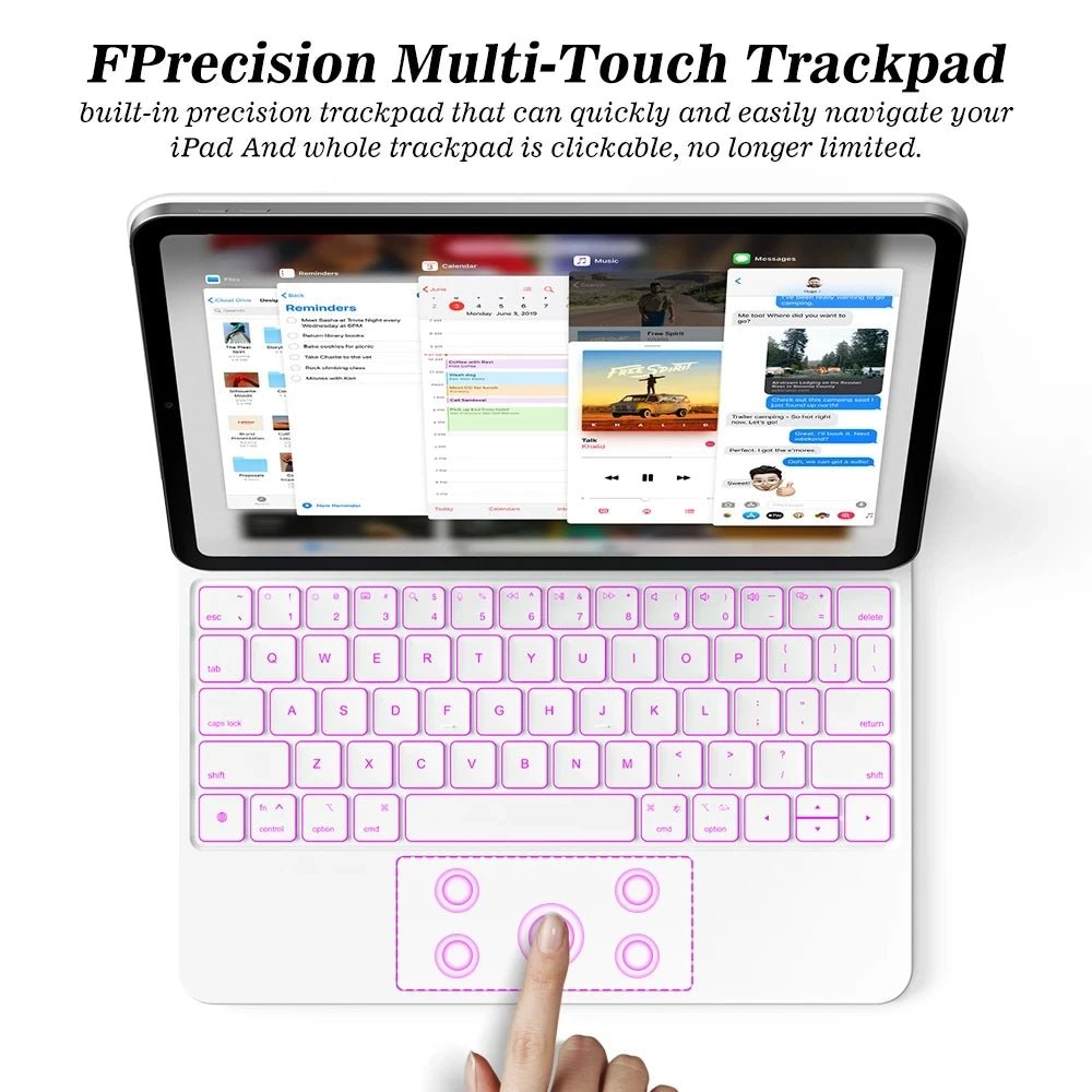GOOJODOQ Magic Keyboard for iPad – Wireless Metal Case with Touchpad (11"/12.9") - TheElecnest