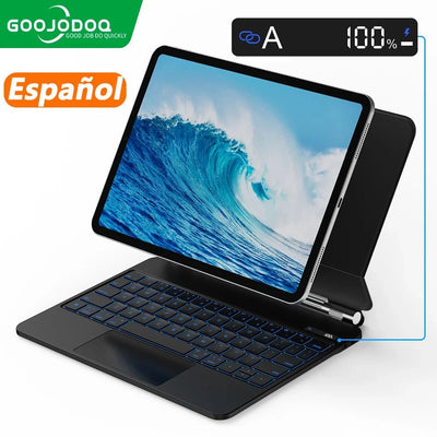 GOOJODOQ Magic Keyboard for iPad – Wireless Metal Case with Touchpad (11"/12.9") - TheElecnest