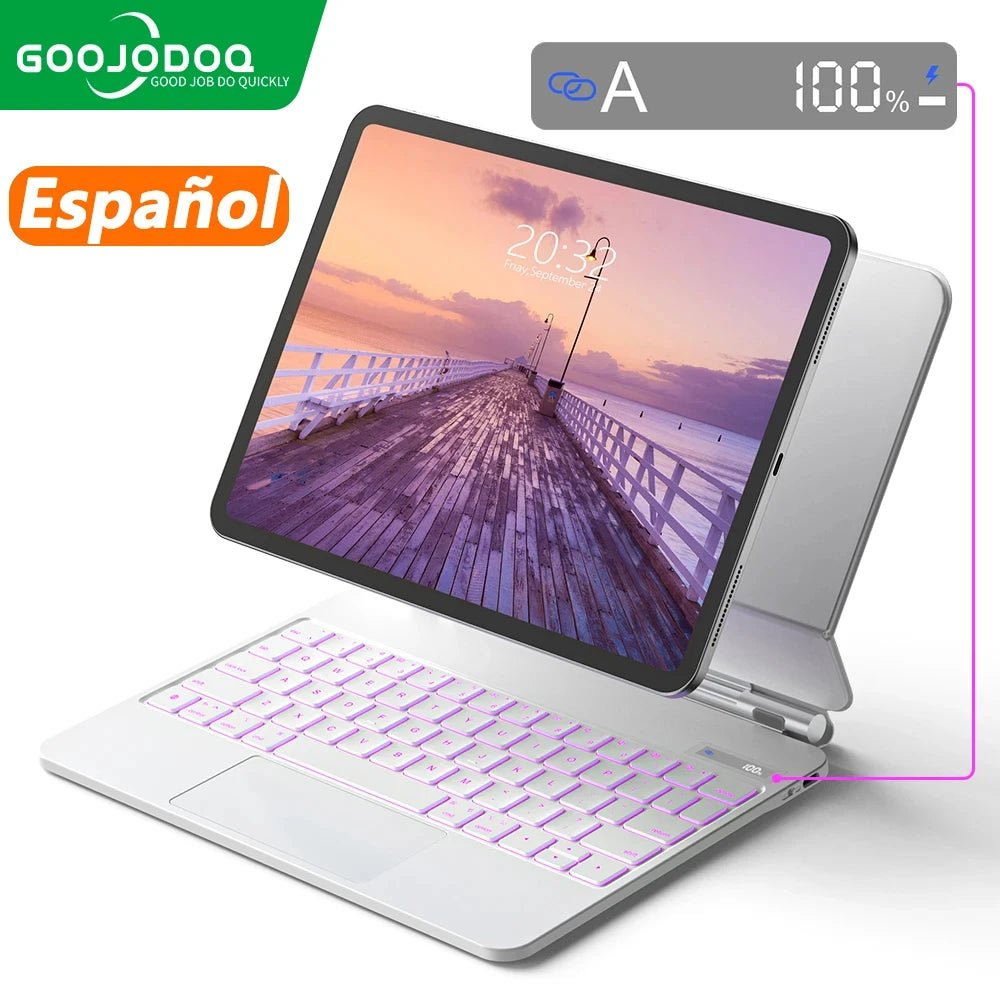 GOOJODOQ Magic Keyboard for iPad – Wireless Metal Case with Touchpad (11"/12.9") - TheElecnest