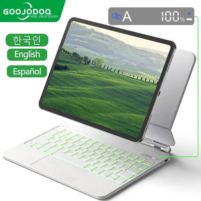GOOJODOQ Silicon Protective Case with Keyboard for iPad Pro 11" / 12.9" – Shockproof, Drop Resistant, Anti - Dust - TheElecnest