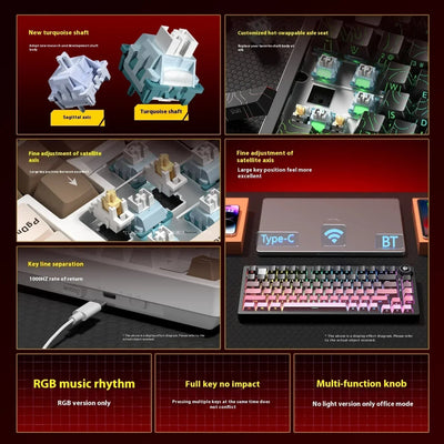 LEOBOG Hi75C Series – 81 - Key Hot - Swappable Mechanical Keyboard with Multi - Mode Connectivity - TheElecnest