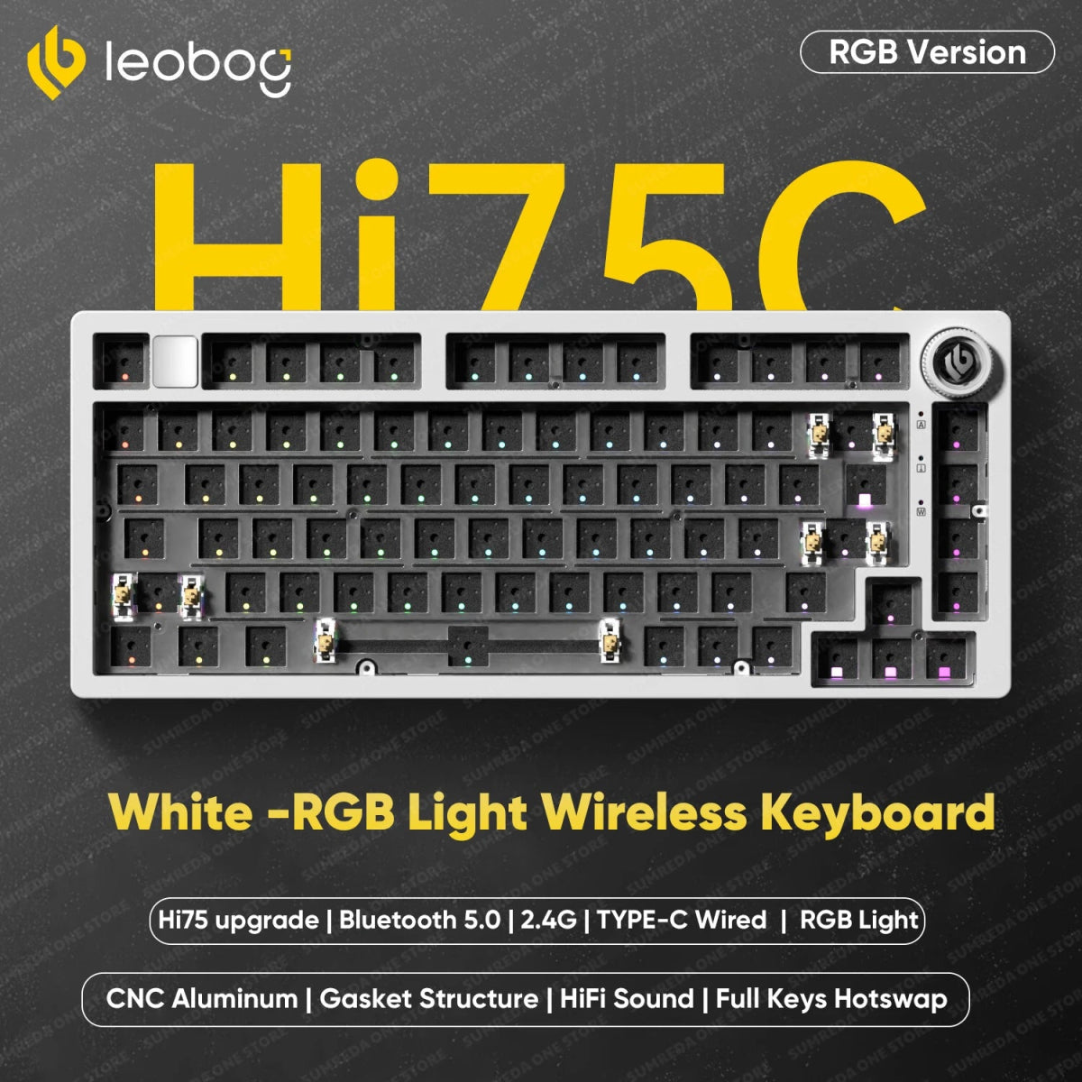 LEOBOG Hi75C Series – 81 - Key Hot - Swappable Mechanical Keyboard with Multi - Mode Connectivity - TheElecnest