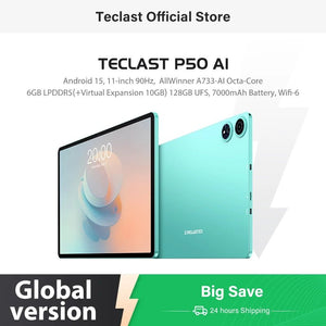 Teclast P50 AI 11" Tablet – Android 15, AI Octa - Core, 6GB RAM, 128GB Storage, 90Hz Display - TheElecnest