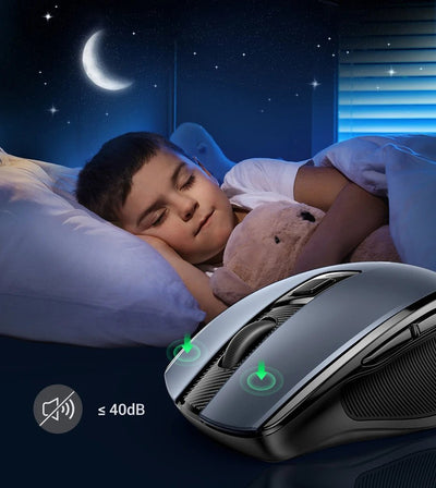 UGREEN MU006 Wireless Ergonomic Mouse – Bluetooth & 2.4G, Silent Click, Adjustable DPI - TheElecnest