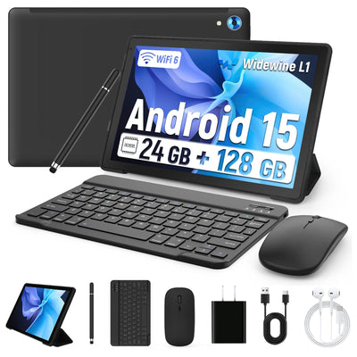 URAO 10" Android 15 Tablet – 24GB RAM, 128GB Storage, Octa - Core CPU, WiFi 6, HD Display - TheElecnest