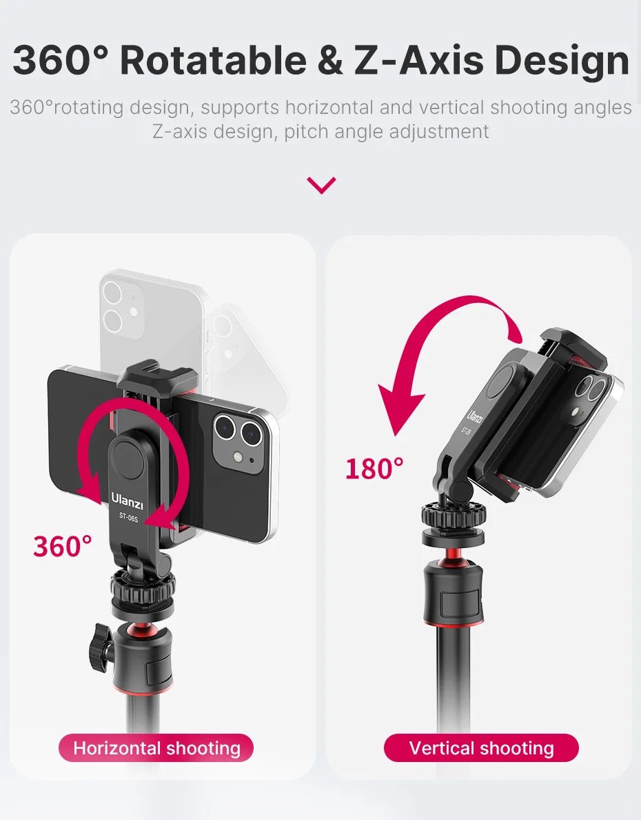 VIJIM Mini Tripod for Smartphones – Lightweight, Foldable, Plastic – Model Ulanzi ST - 06S - TheElecnest