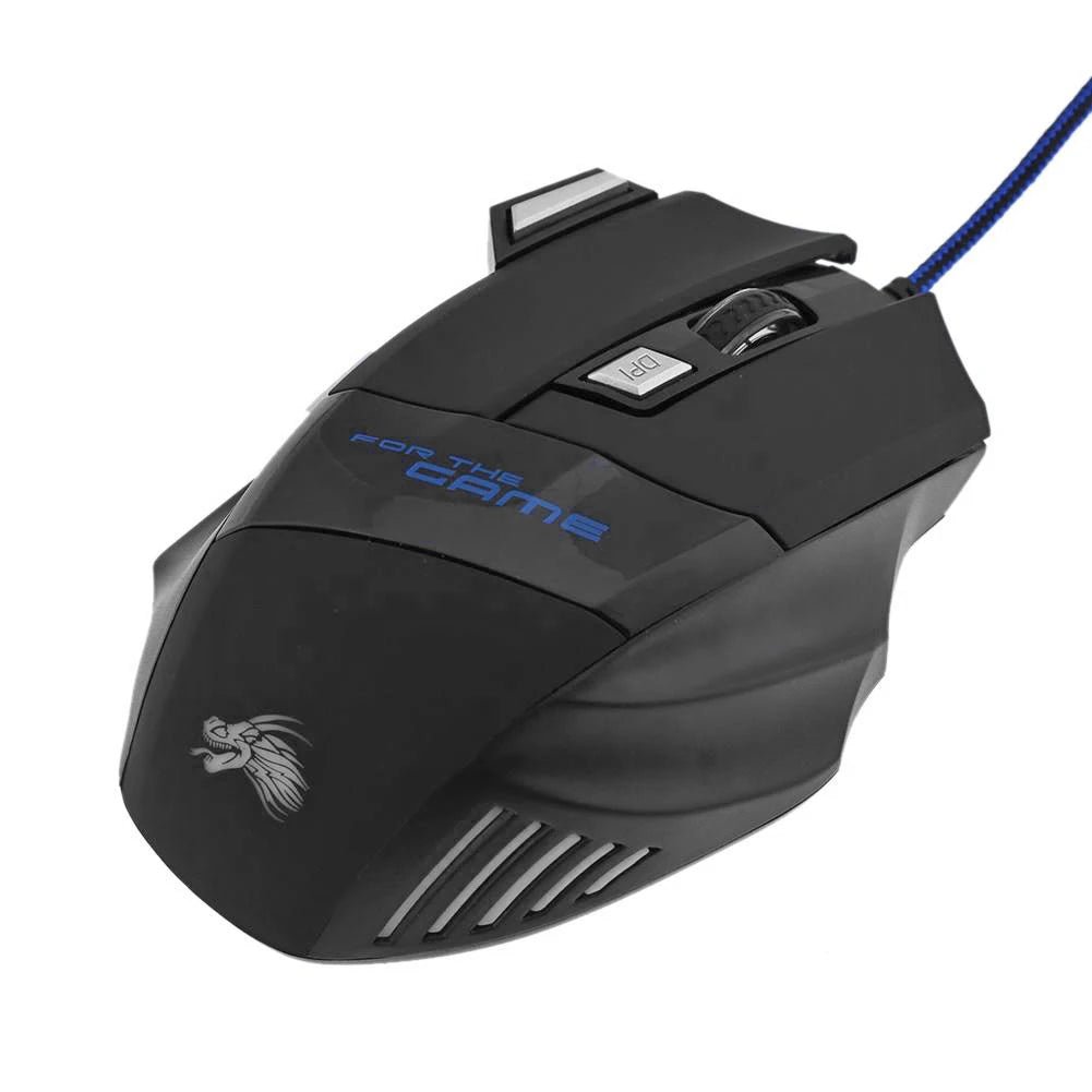 Wired Gaming Mouse – 7 Buttons, Backlit, 5500 DPI Adjustable Optical Sensor for PC Gamers - TheElecnest