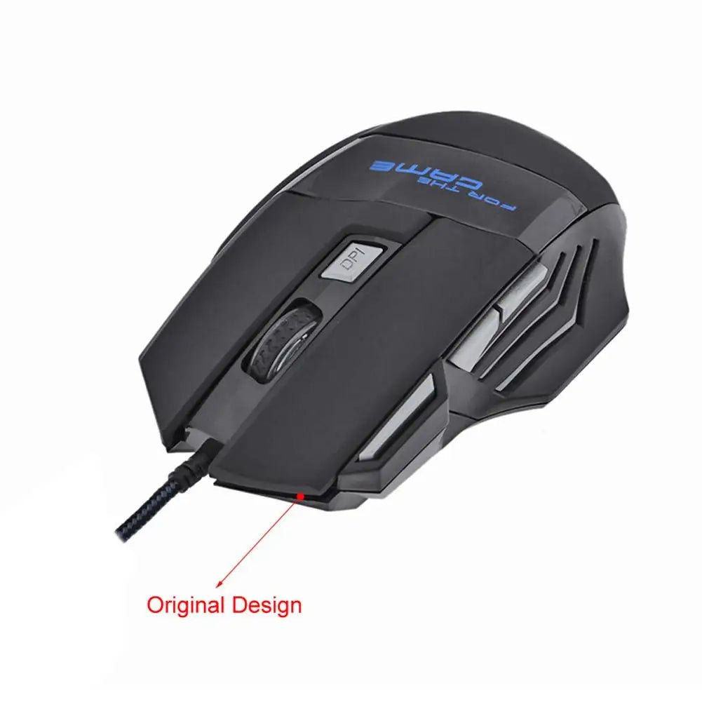 Wired Gaming Mouse – 7 Buttons, Backlit, 5500 DPI Adjustable Optical Sensor for PC Gamers - TheElecnest