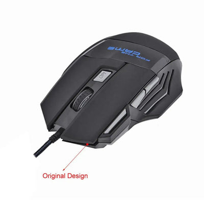 Wired Gaming Mouse – 7 Buttons, Backlit, 5500 DPI Adjustable Optical Sensor for PC Gamers - TheElecnest